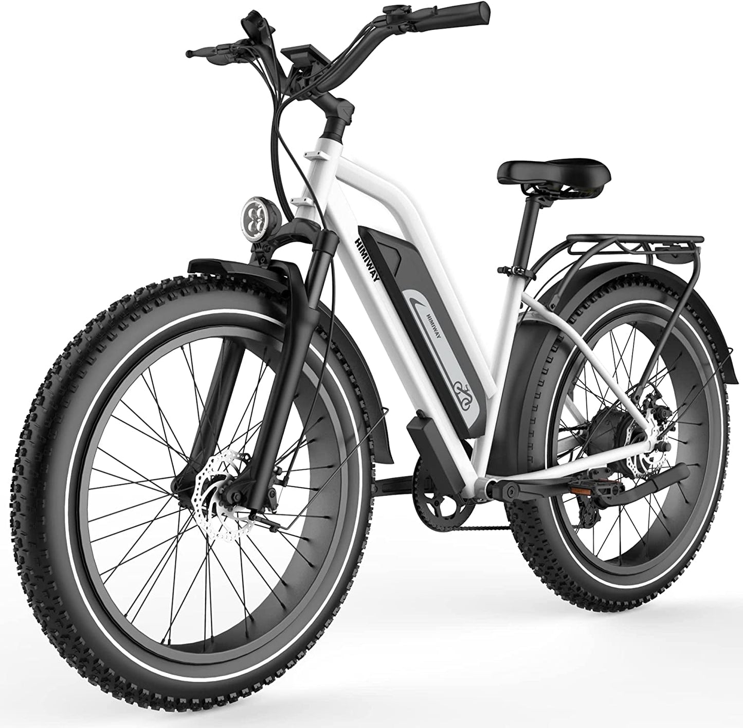 Himiway Cruiser 26"X4" Fat Tire Electric Bike for Adults, 60Miles Range 48V 17.5Ah Battery 750W Motor Ebike, 25MPH Top Speed 350LBS Payload, Shimano 7 Speed Electric Bicycle, UL Certified