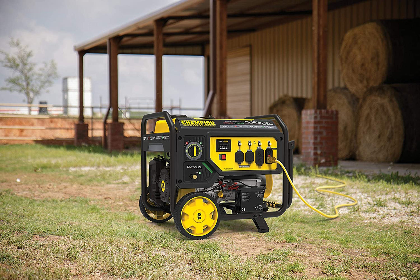 100891 9375/7500-Watt Dual Fuel Portable Generator, Electric Start