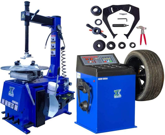 XK USA INC. New 1.5HP Tire Changer Wheel Changers Machine Combo Balancer Rim Clamp 580-680/12 Month Warranty