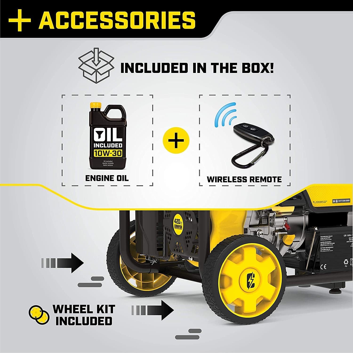 201004 9375/7500-Watt Portable Generator, Wireless Remote Start