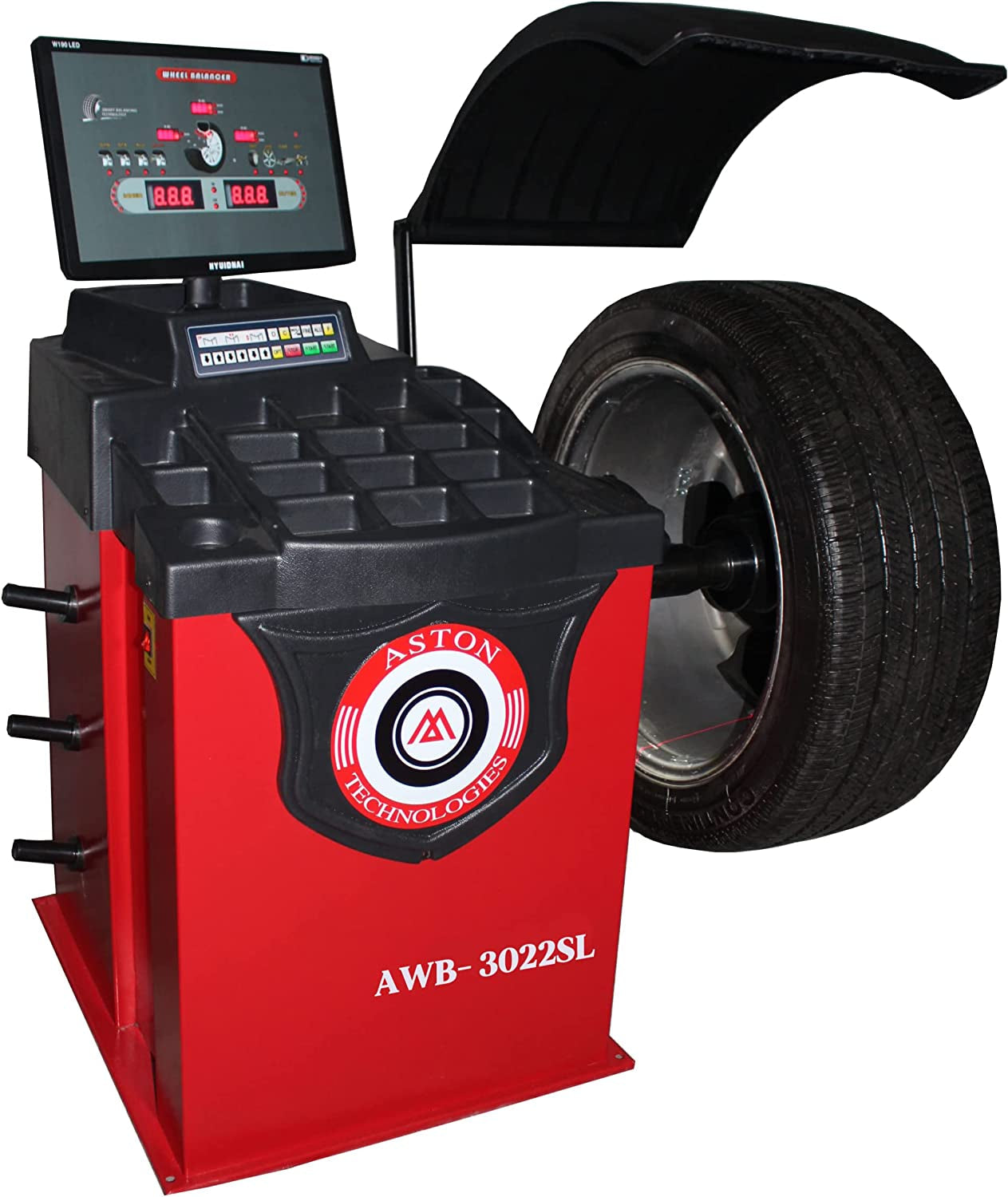 Aston Tire Machine Tire Changer Combo 2.0Hp Stronger Motor W/Bead Blaster underneath Rim up to 28'' Self-Calibration Balancer with Laser Light,5800-3022