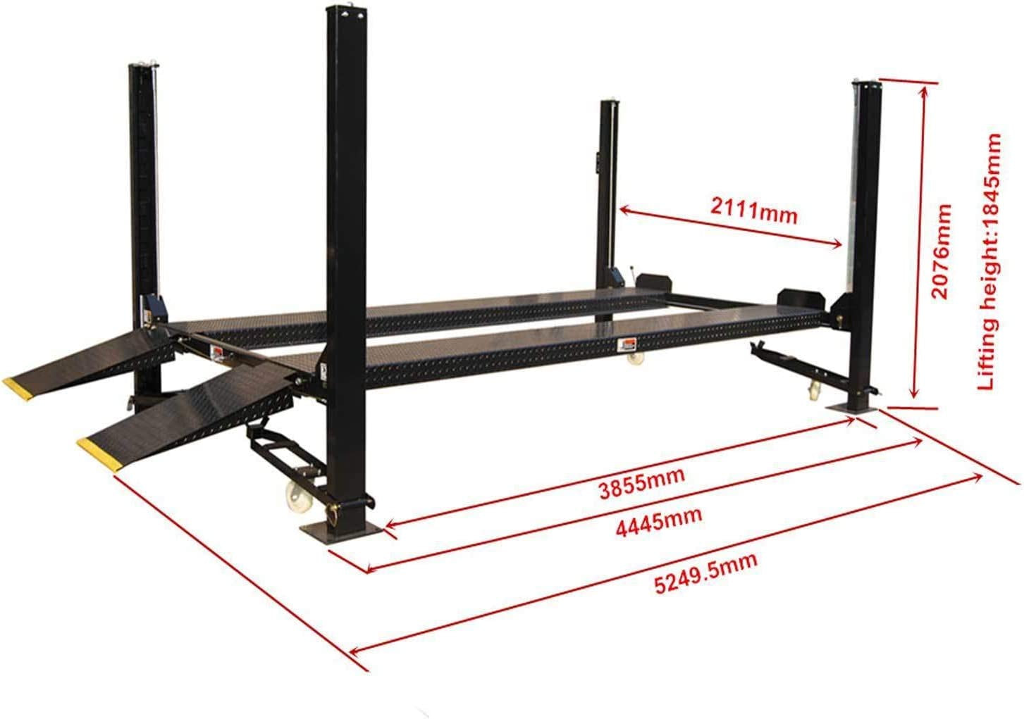 PP-8S 8000 LB 4-Post Heavy Duty Portable Storage Car Lift Auto Hoist