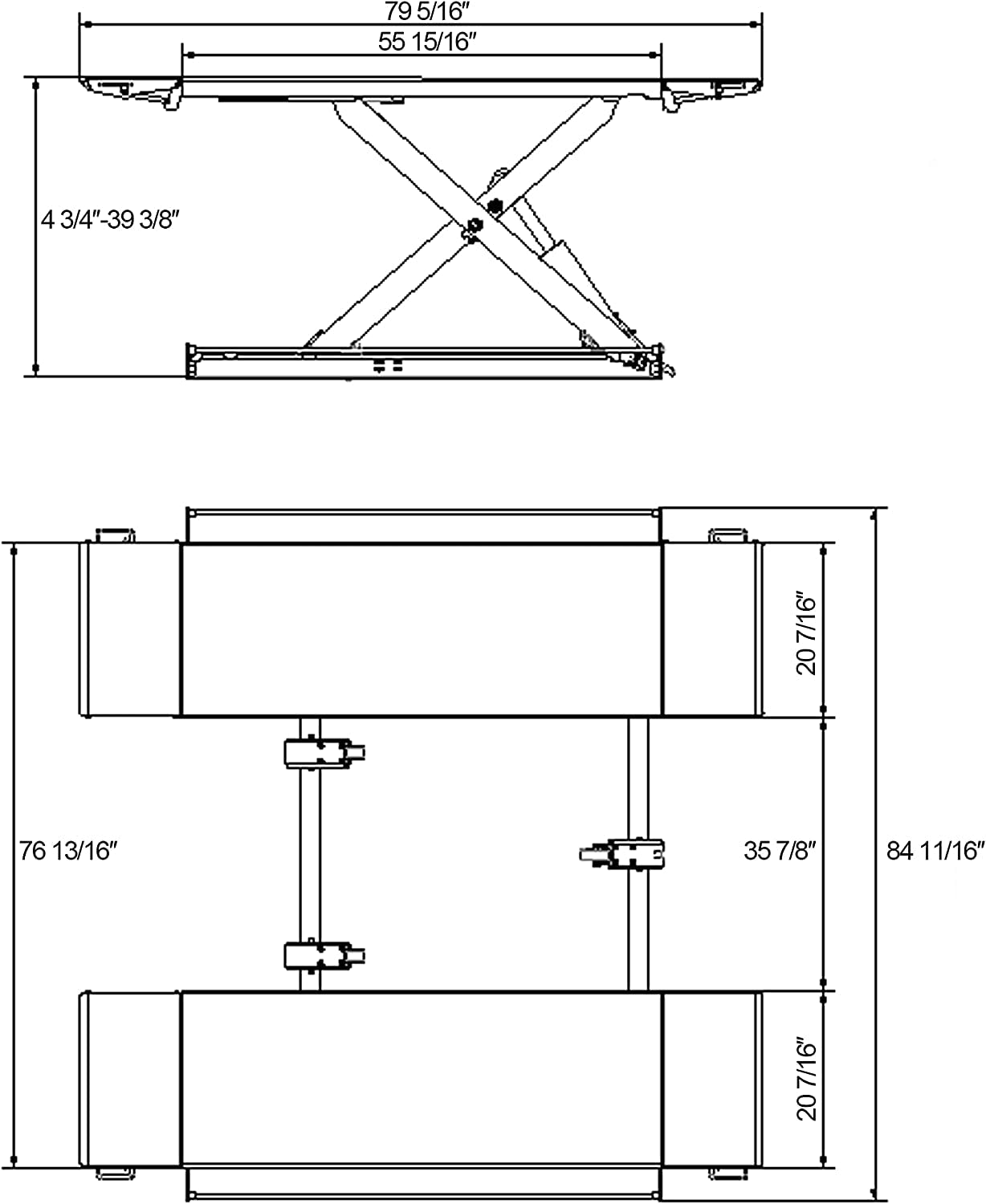 Stratus Extra Wide Commercial Grade Open Center Portable Mid Rise Electric Safety Lock Release Scissor Lift SAE-MS9000X (110V)