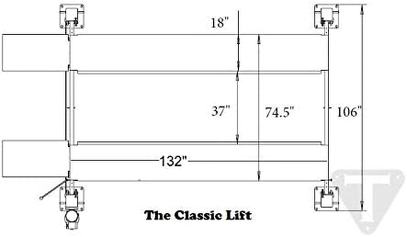 NSS-8SQ Classic Lift Shorter 8000Lbs 4 Post Storage Service Car Auto Lift Truck Hoist