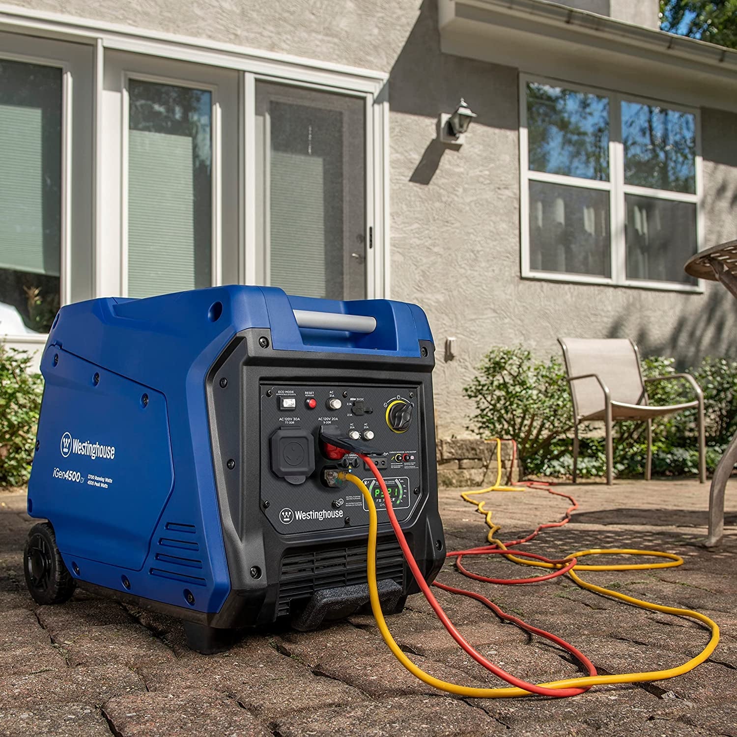 4500 Peak Watt Super Quiet Portable Inverter Generator, Remote Electric Start with Auto Choke, RV Ready 30A Outlet, Gas Powered, CO Sensor, Parallel Capable