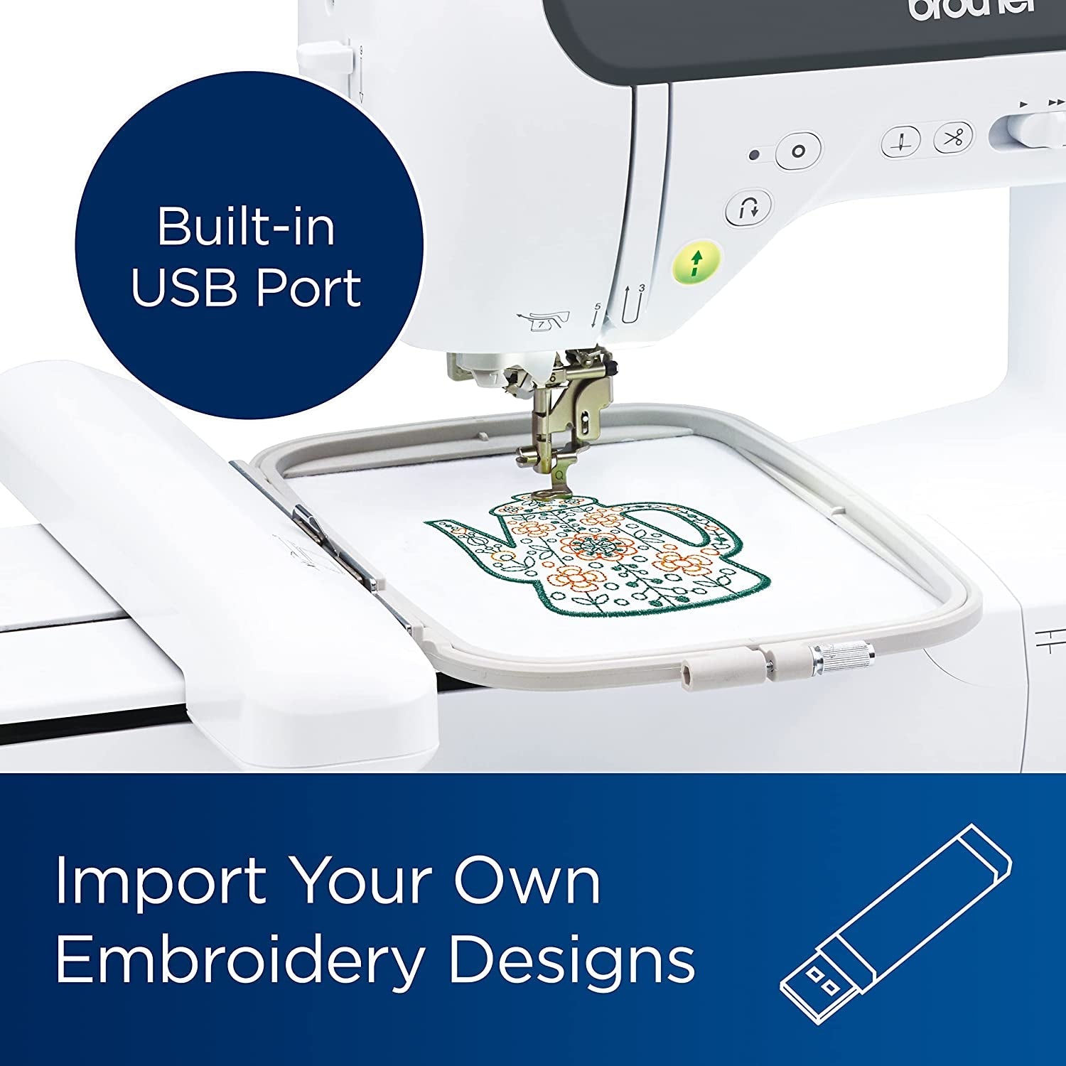 SE2000 Computerized Sewing and Embroidery Machine, Wireless LAN, 193 Built-In + 50 Bonus Downloadable Embroidery Designs, 241 Built-In Stitches, 5" X 7" Hoop Area, 3.7" LCD Touchscreen Display