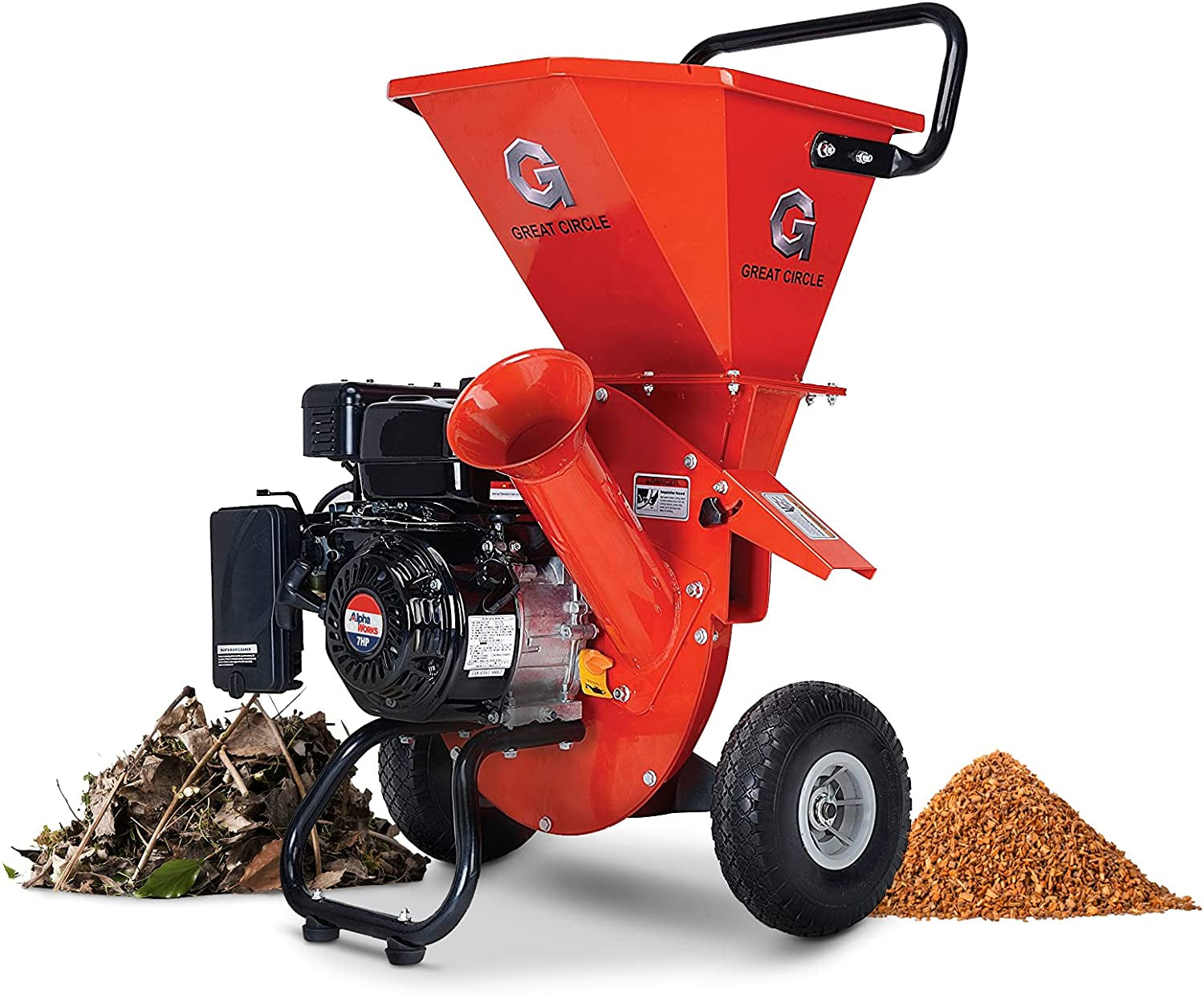 reatcircleusa Wood Chipper Shredder Mulcher Heavy Duty as Powered 3 in 1 Multi-Function 3" Inch Max Wood Diameter Capacity EPA/CARB Certified Aids in Fire Prevention - Buildin a Firebreak