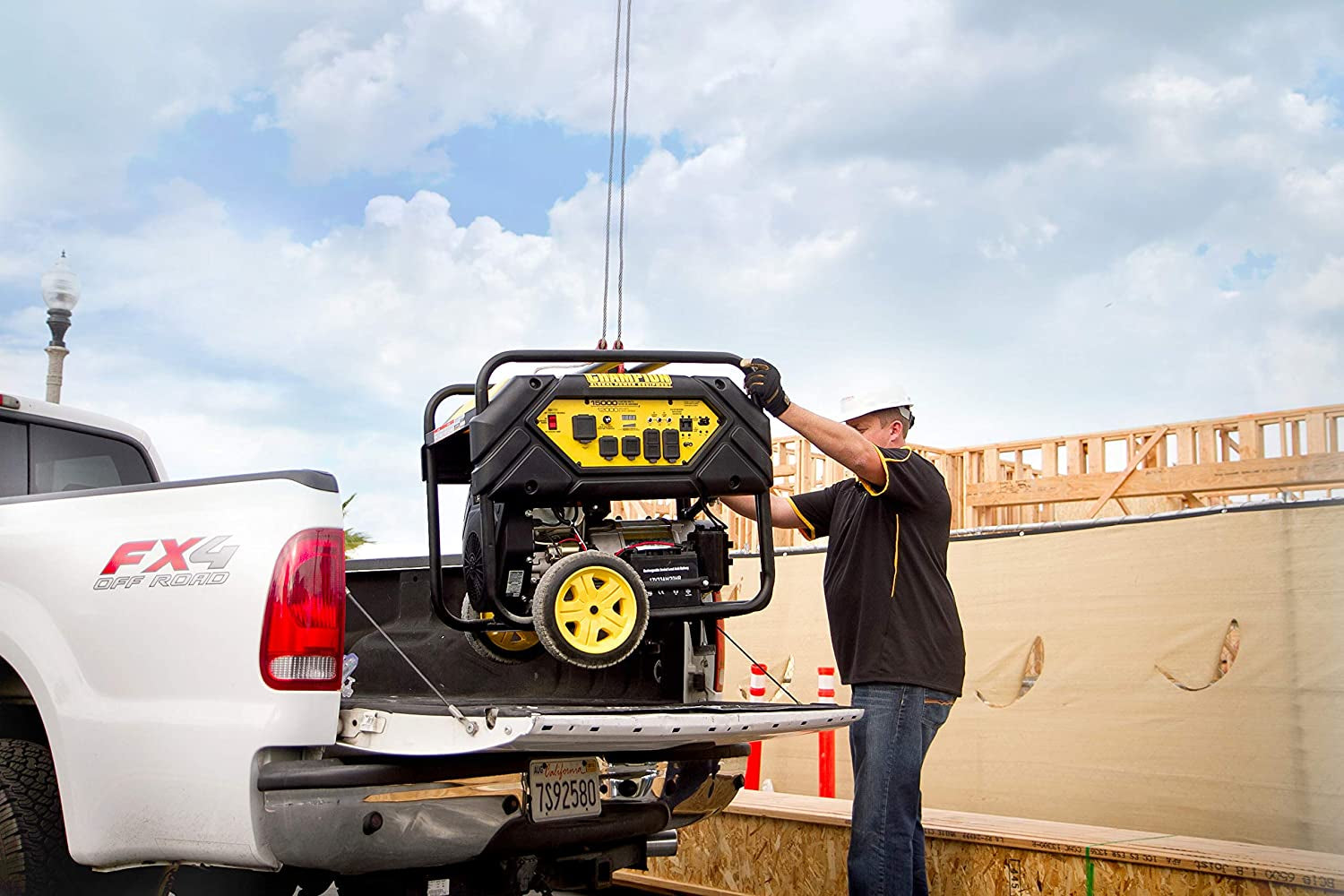 100111 15,000/12,000-Watt Portable Generator with Electric Start and Lift Hook