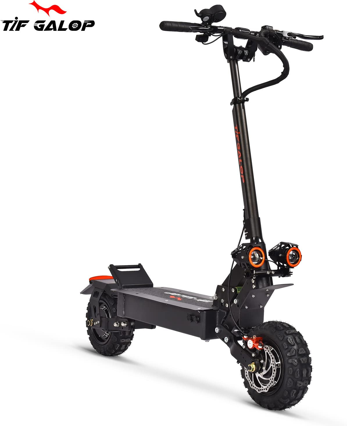 US Warehouse 5600W Dual Motor Electric Scooter for Adults, Top Speed 50 MPH, 56 Mile Range, 11 Inch off Road Tire Sports Scooter with Folding Seat and Dual Oil EBS Braking System