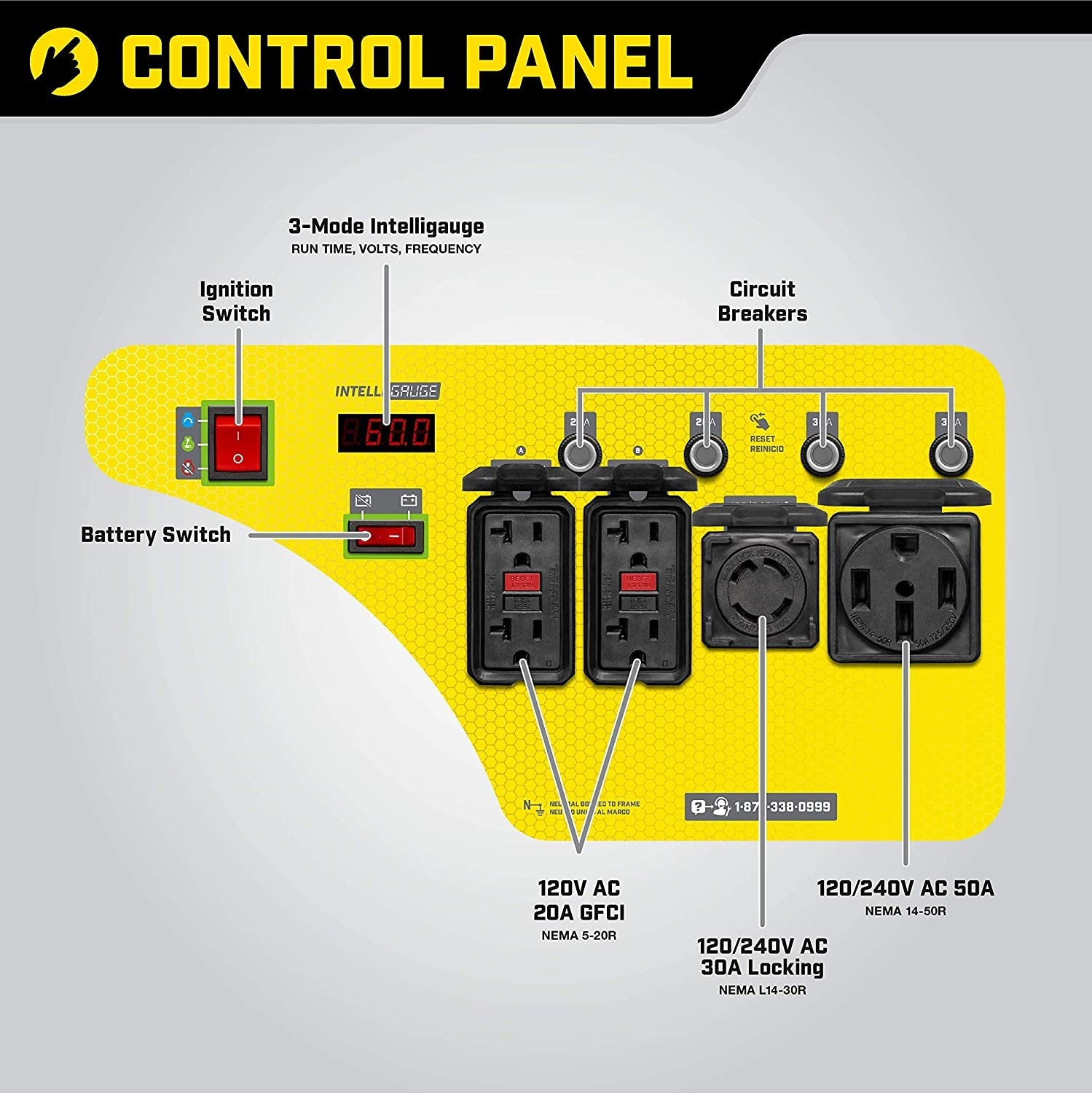 201004 9375/7500-Watt Portable Generator, Wireless Remote Start