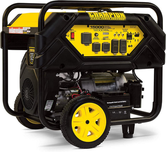 100111 15,000/12,000-Watt Portable Generator with Electric Start and Lift Hook