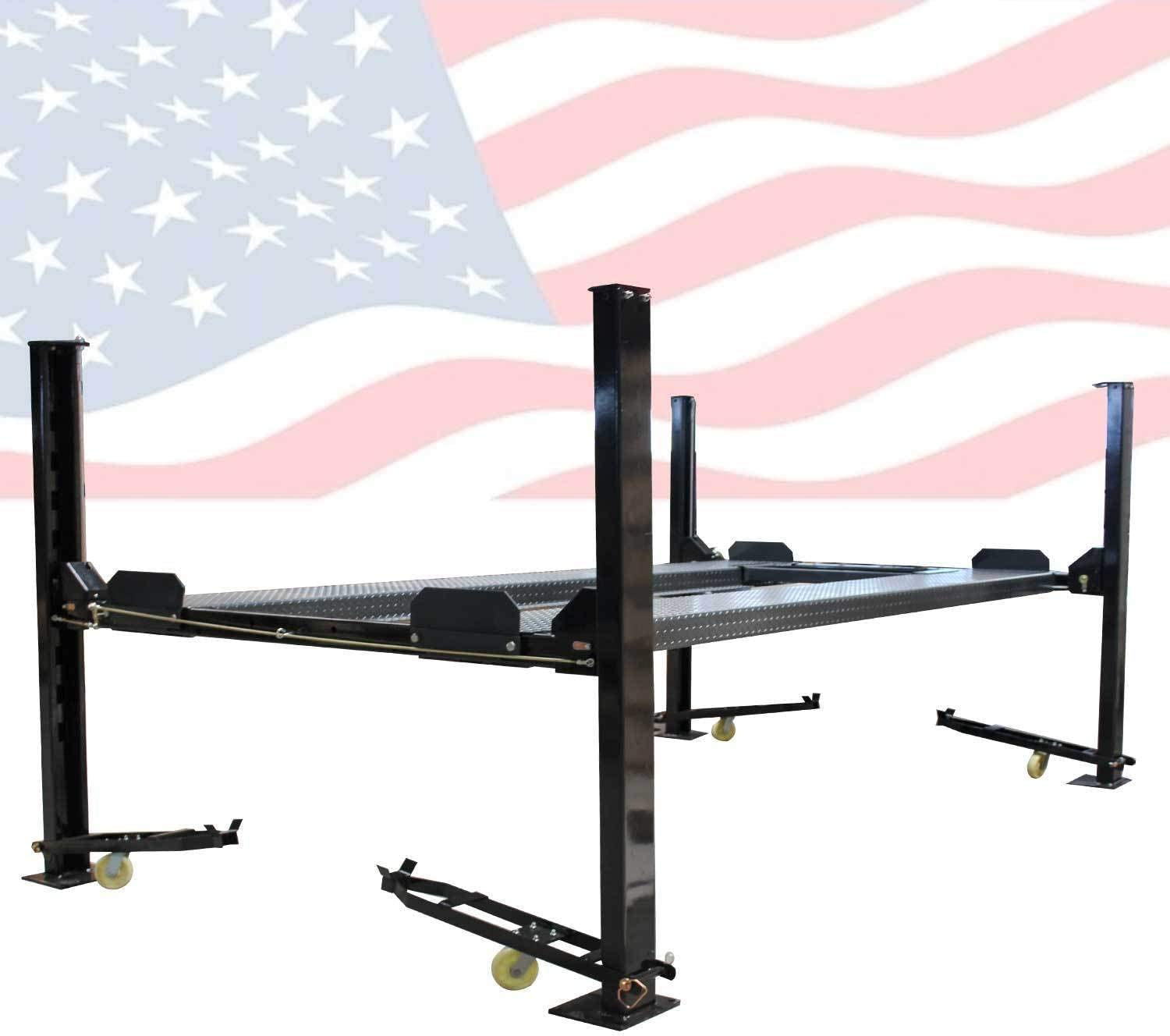 PP-8S 8000 LB 4-Post Heavy Duty Portable Storage Car Lift Auto Hoist