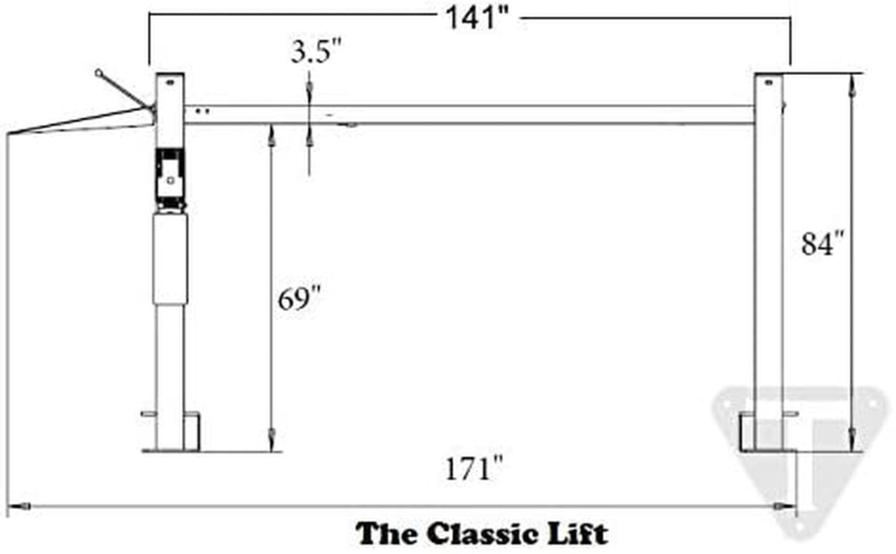 NSS-8SQ Classic Lift Shorter 8000Lbs 4 Post Storage Service Car Auto Lift Truck Hoist