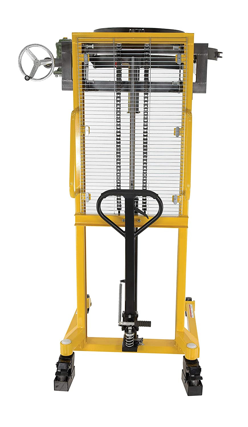 Vestil Drum-Lrt-Ec Drum Lifter/Rotator/Transport with Strap, 44" Length X 82" Height X 40" Width, 550 Lb. Capacity, Yellow