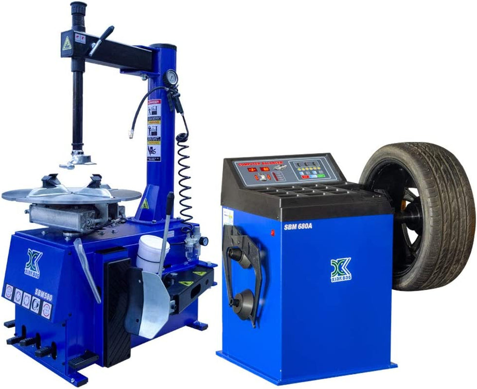 XK USA INC. New 1.5HP Tire Changer Wheel Changers Machine Combo Balancer Rim Clamp 580-680/12 Month Warranty