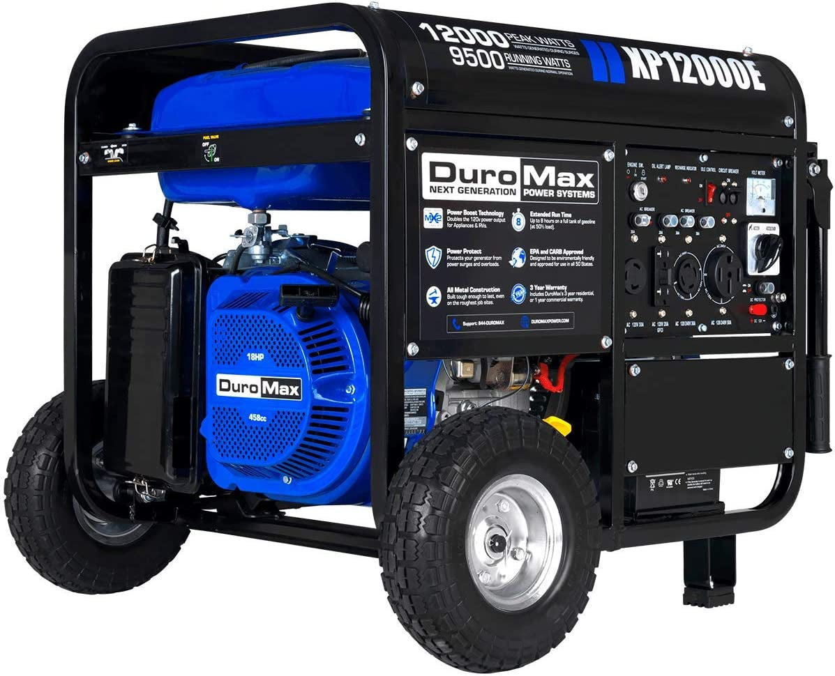 Gas Powered Portable 12000 Watt-Electric Start-Home Back up & RV Ready, 50 State Approved Generator