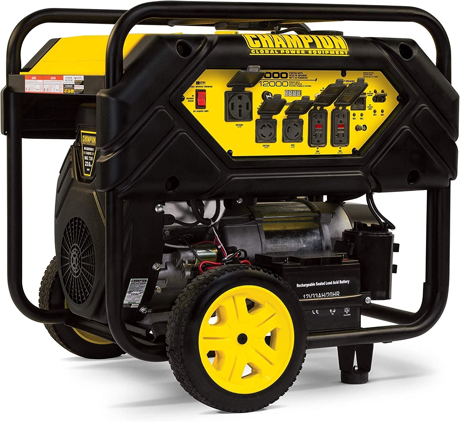 100111 15,000/12,000-Watt Portable Generator with Electric Start and Lift Hook