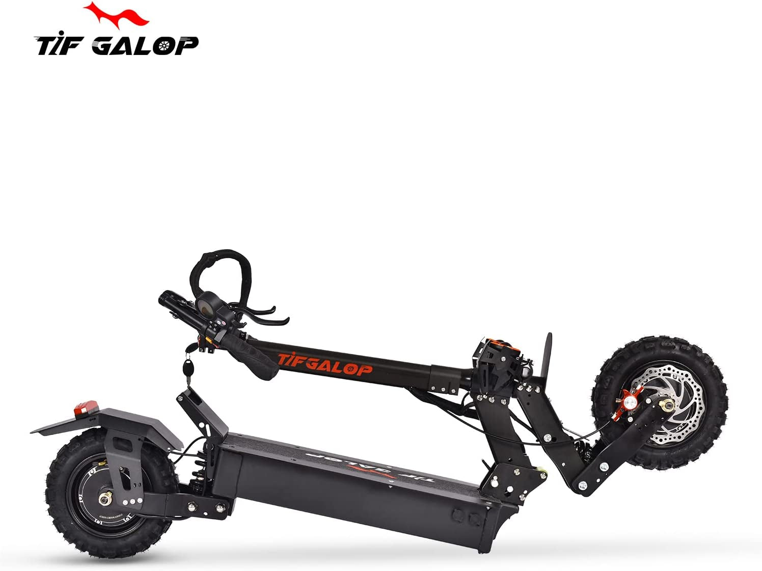 US Warehouse 5600W Dual Motor Electric Scooter for Adults, Top Speed 50 MPH, 56 Mile Range, 11 Inch off Road Tire Sports Scooter with Folding Seat and Dual Oil EBS Braking System