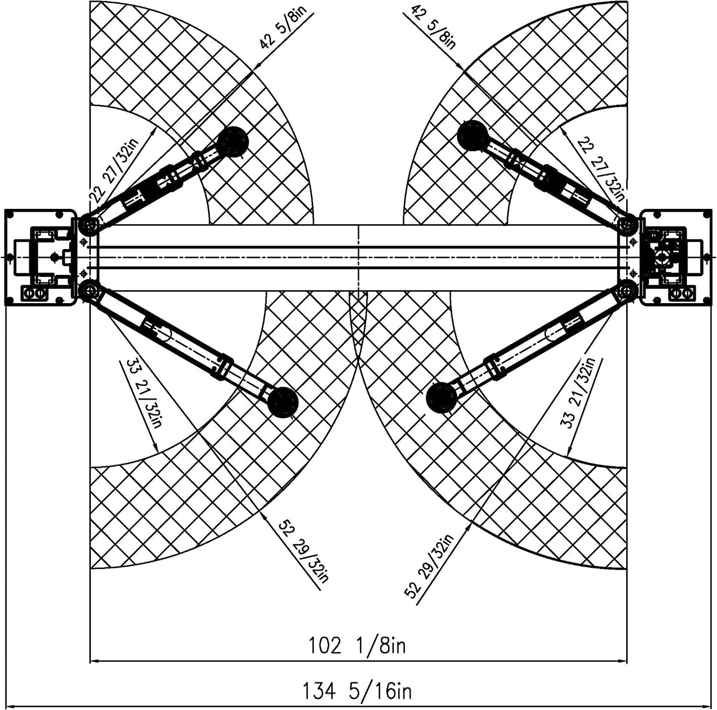 Apluslift HW-10KOH 10,000LB Two Post Overhead Auto Hoist Clear Floor Car Lift with Combo (Symmetric and Asymmetric) Arms/Industry Leading 3 Year Parts Warranty