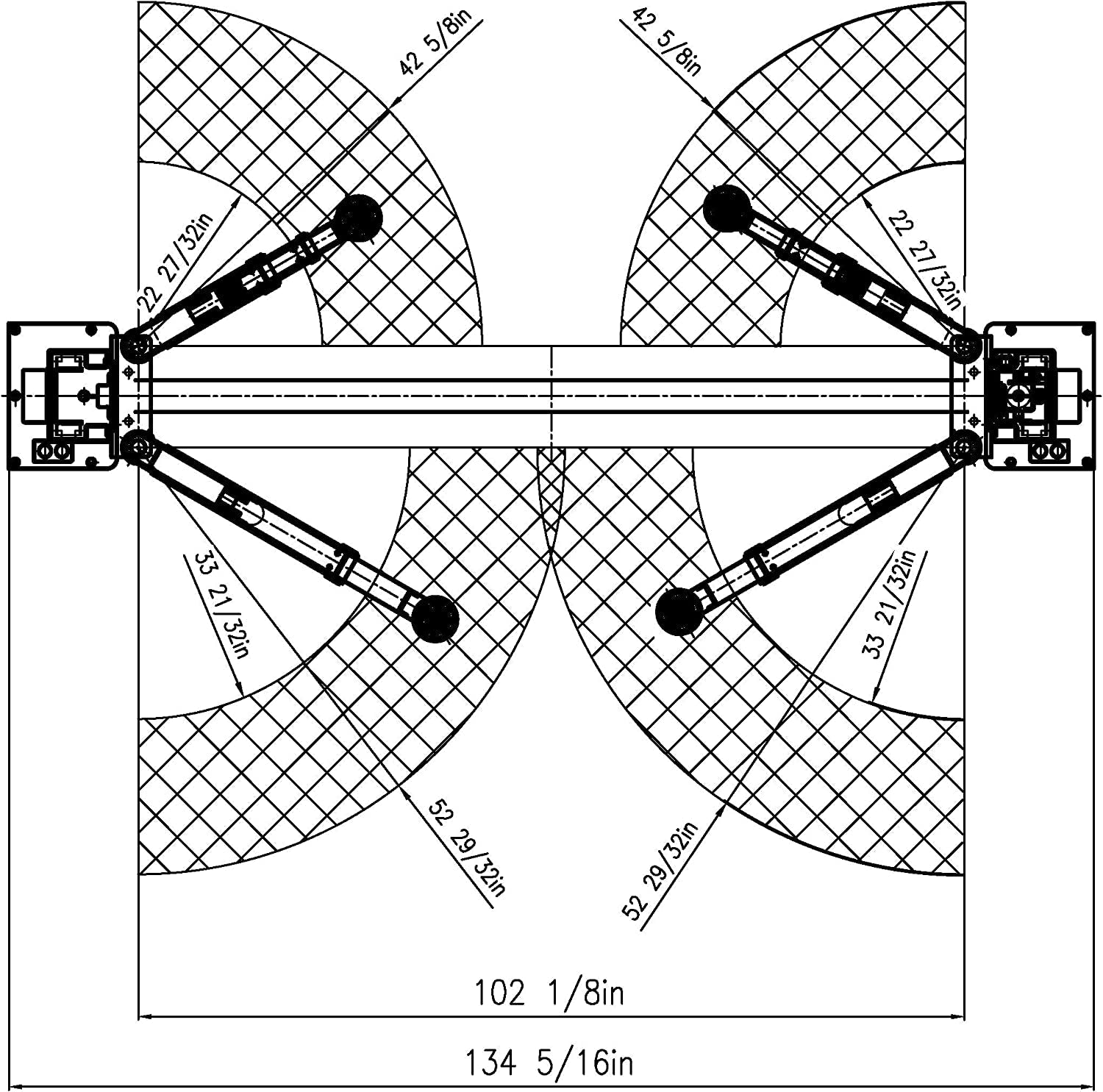 Apluslift HW-10KOH 10,000LB Two Post Overhead Auto Hoist Clear Floor Car Lift with Combo (Symmetric and Asymmetric) Arms/Industry Leading 3 Year Parts Warranty