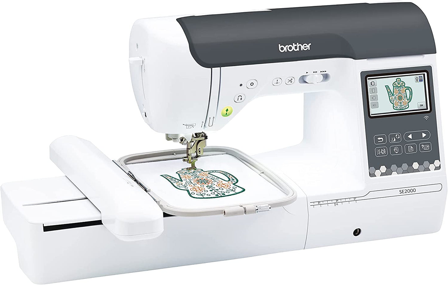 SE2000 Computerized Sewing and Embroidery Machine, Wireless LAN, 193 Built-In + 50 Bonus Downloadable Embroidery Designs, 241 Built-In Stitches, 5" X 7" Hoop Area, 3.7" LCD Touchscreen Display