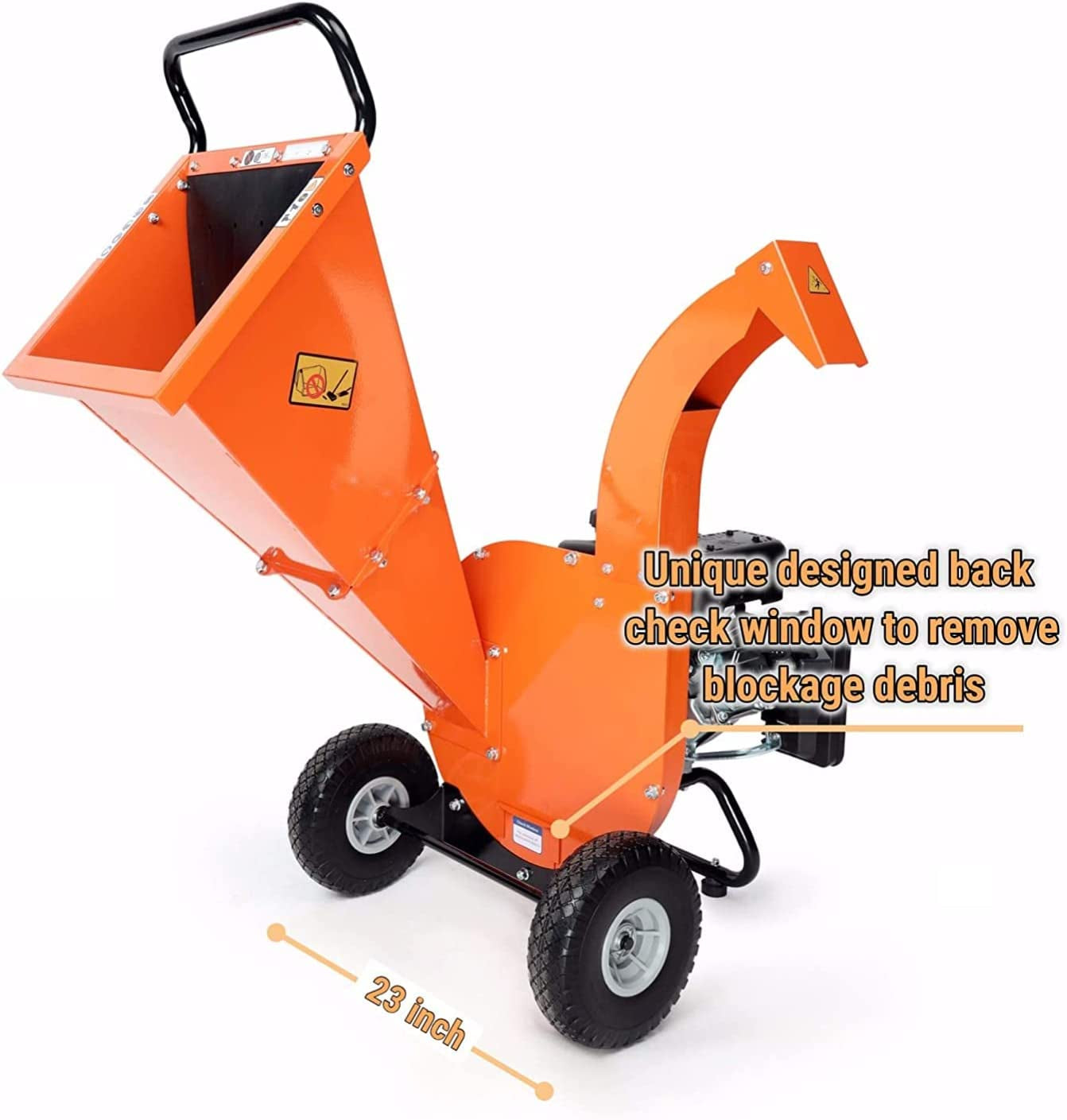 EFCUT C30 Wood Chipper Shredder Mulcher 7 HP 212Cc Heavy Duty Rotor Engine Gas Powered 3 Inch Max Wood Diameter Capacity 20:1 Reduction Ratio