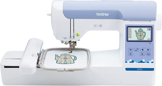 Embroidery Machine PE800, 138 Built-In Designs, 5" X 7" Hoop Area, Large 3.2" LCD Touchscreen, USB Port, 11 Font Styles