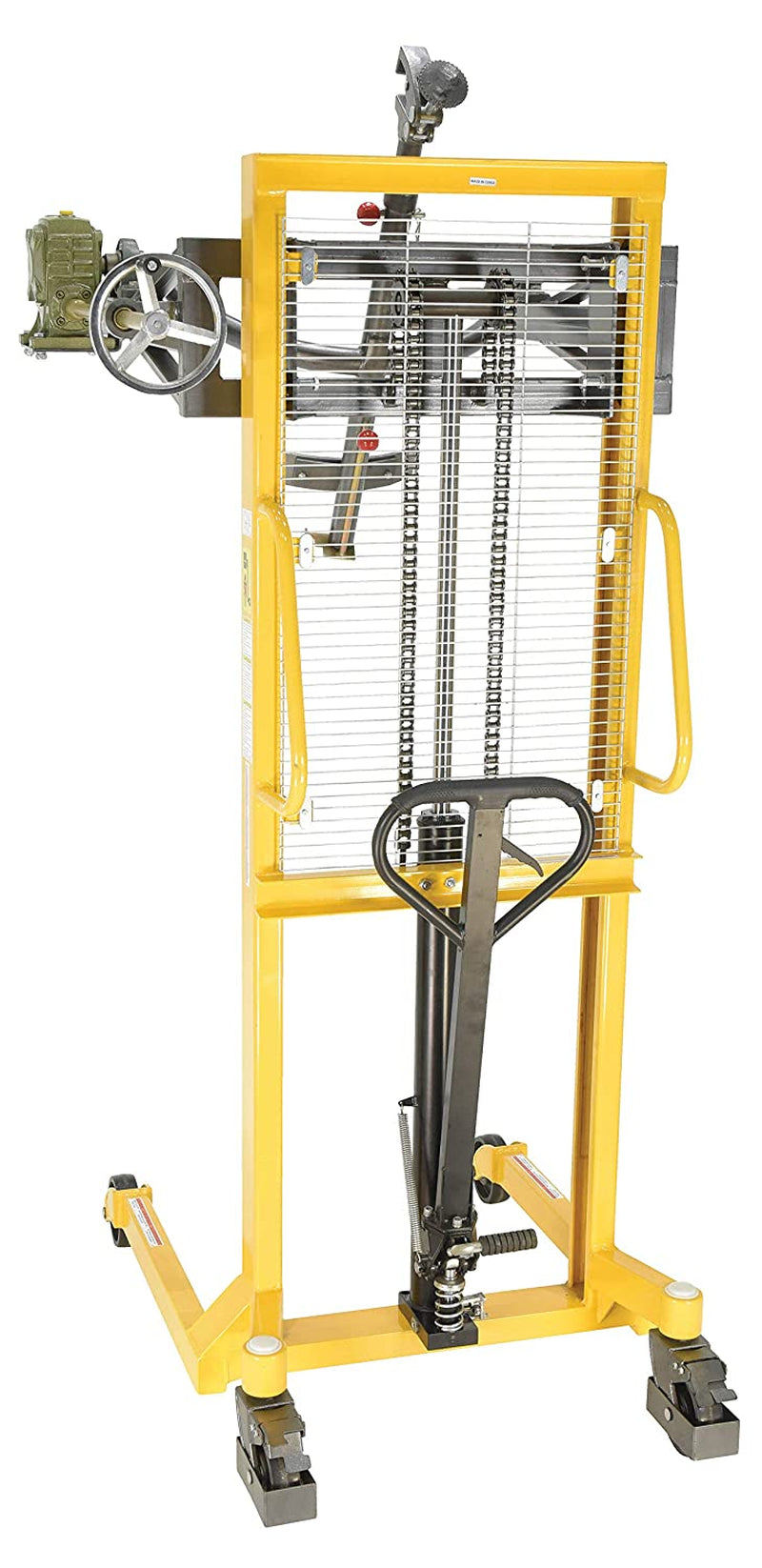 Vestil Drum-Lrt-Esj Drum Lifter/Rotator/Transport Steel Jaw, 44" Length X 78" Height X 40" Width, 550 Lb. Capacity, Yellow