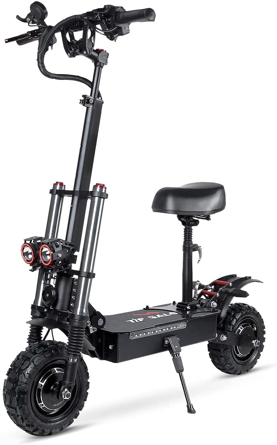 Electric Scooter Adults Max Speed 50 MPH - 60V5600W Dual Motor, Max 50-60 Miles, Long Battery Life 11 Inch Pneumatic Off-Road Tires, Dual Hydraulic Suspensions 550 LBS Load Capacity