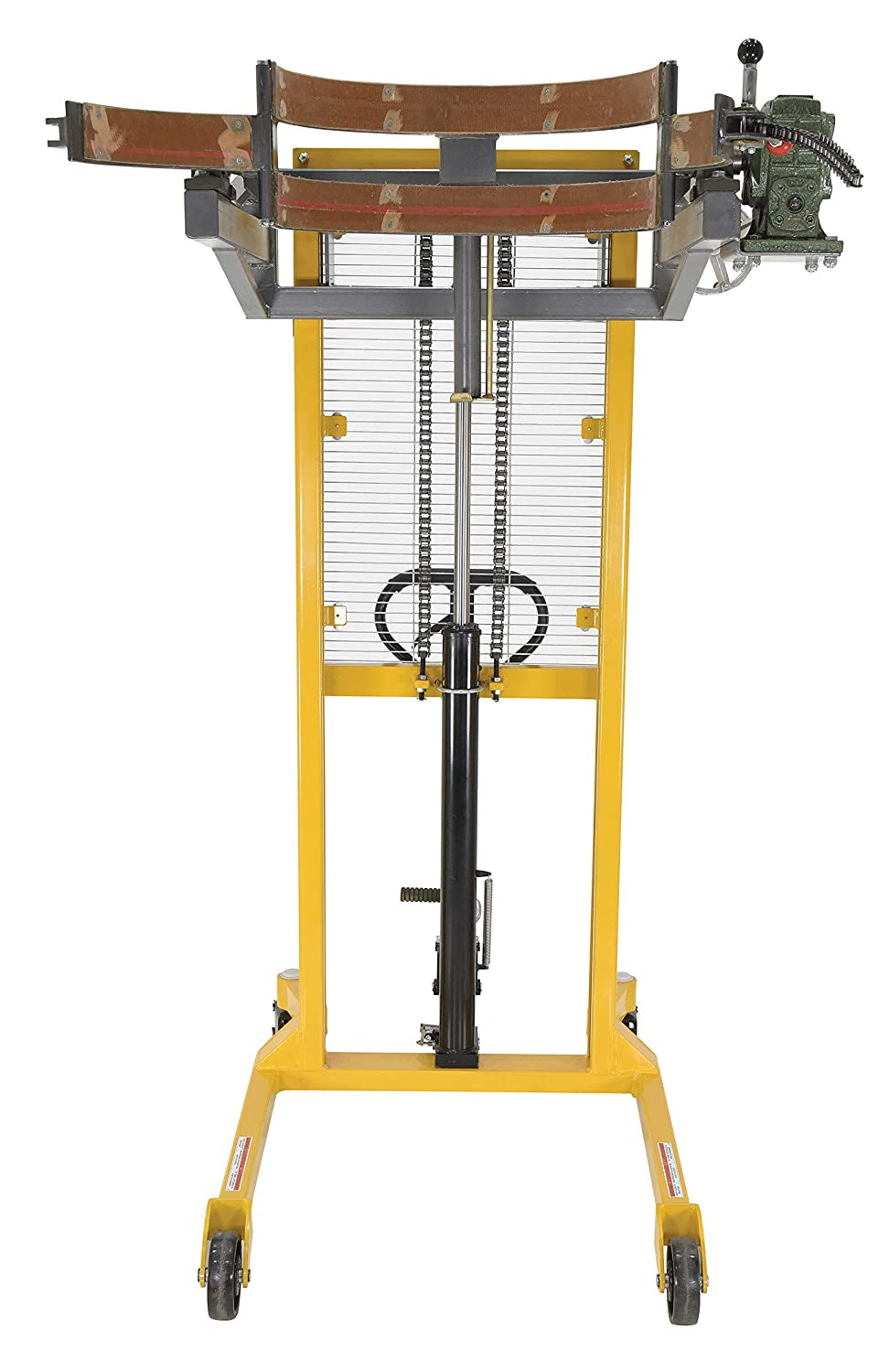 Vestil Drum-Lrt-Ec Drum Lifter/Rotator/Transport with Strap, 44" Length X 82" Height X 40" Width, 550 Lb. Capacity, Yellow