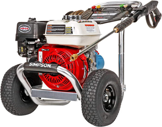 Cleaning ALH3228-S Aluminum Series 3400 PSI Gas Pressure Washer, 2.5 GPM, HONDA GX200 Engine, CAT Triplex Pump, Includes Spray Gun, Extension Wand, 5 QC Nozzle Tips, 5/16" X 25' Monster Hose